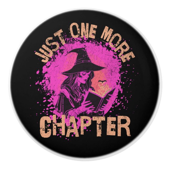 Just one more chapter ceramic knob (Front)