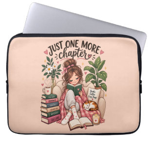Just One More Chapter – Cosy Book Lover Notebook Laptop Sleeve