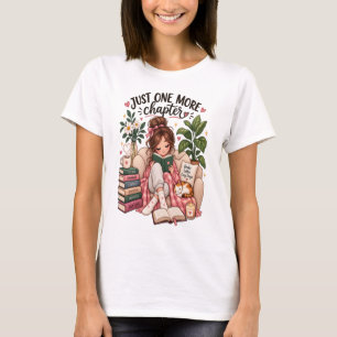 Just One More Chapter – Cosy Book Lover Reading T-Shirt