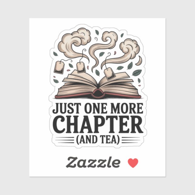 Just One More Chapter Cosy Reading Book and Tea (Sheet)