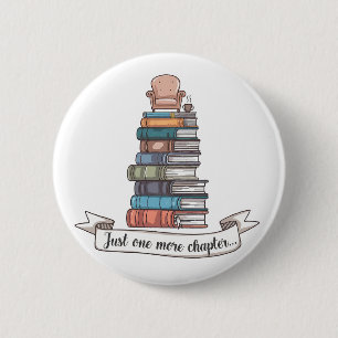 Just One More Chapter - Cozy Book Lover Design 6 Cm Round Badge