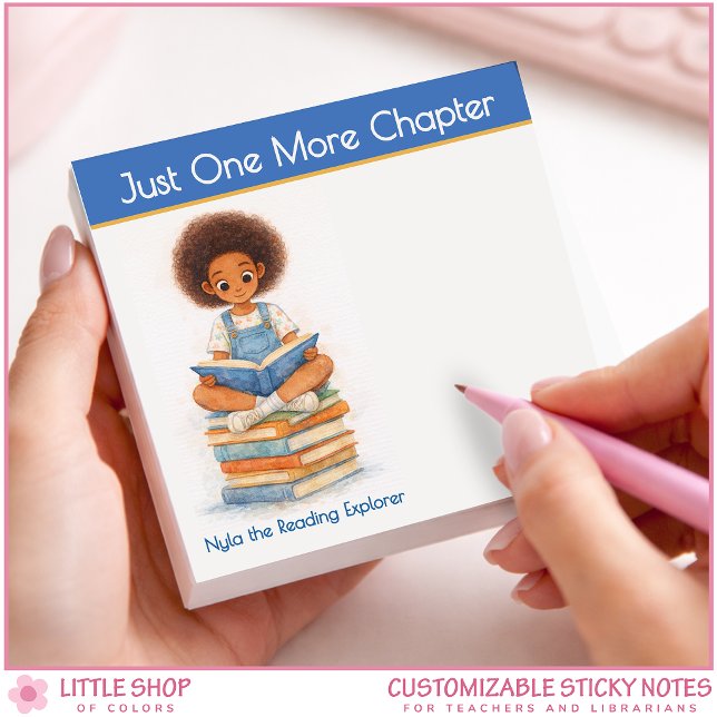 Just One More Chapter Personalized Teacher Post-it Notes (Creator Uploaded)