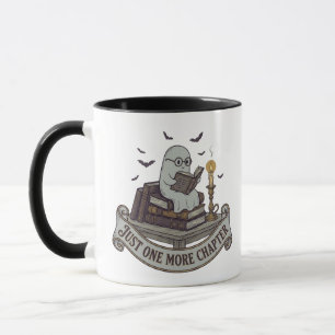 Just One More Chapter Reading Ghost Halloween Mug