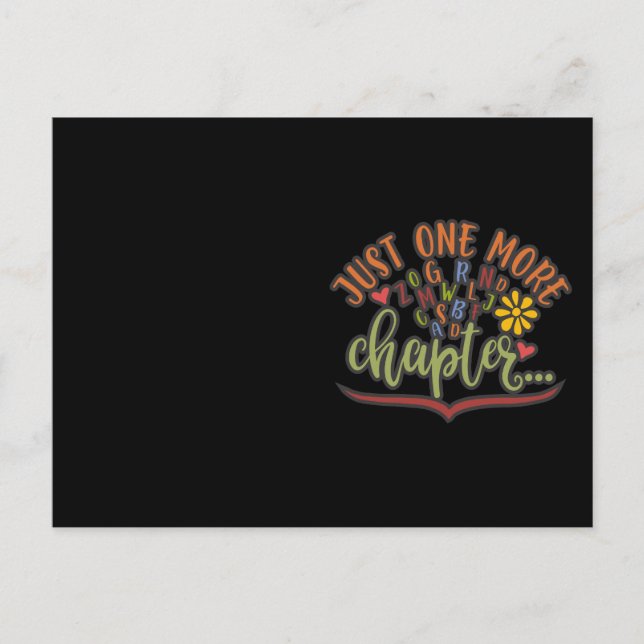 Just One More Chapter. Reading Is My Thing Postcard (Front)