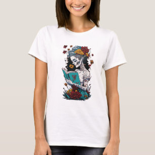 Just One More Chapter Skeleton Reading T-Shirt