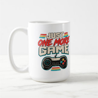 JUST ONE MORE GAME Retro Gamer Design Coffee Mug
