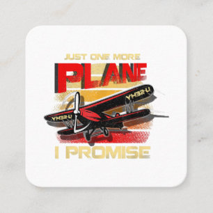 Just One More Plane I Promise Square Business Card