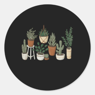 Just One More Plant Botanical Inspirational Wildfl Classic Round Sticker