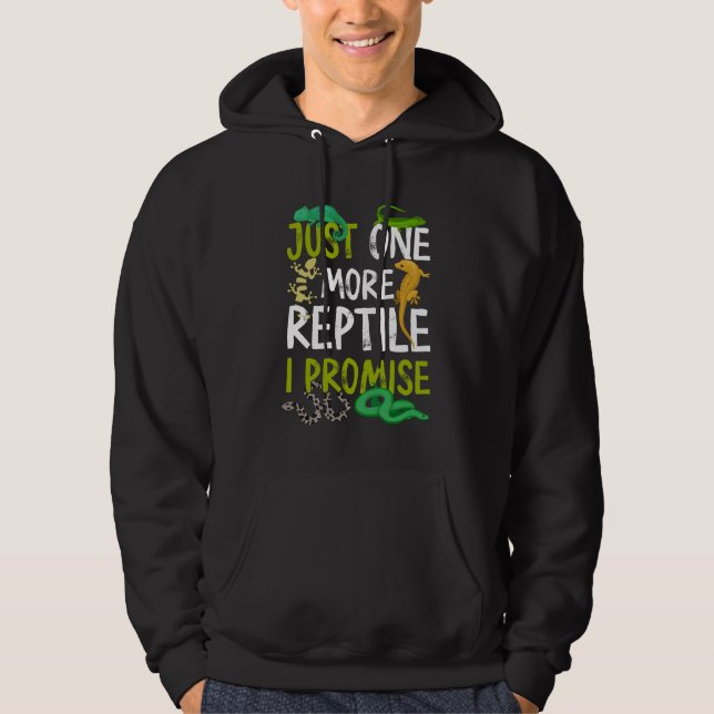 Just One More Reptile I Promise Snake Lizard Gecko Hoodie (Front)