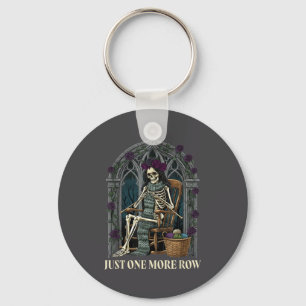 Just One More Row Crochet Skeleton Crocheting Knit Key Ring