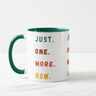 Just One More Row Funny Retro Crochet Lover Saying Mug