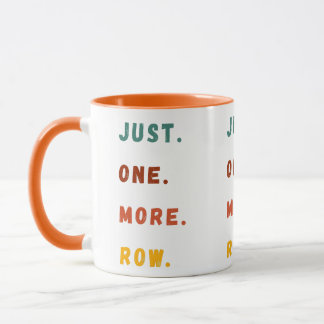 Just One More Row Funny Retro Crochet Lover Saying Mug