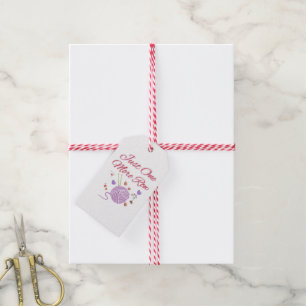 Just One More Row Knitting Art Gift Tags