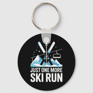 Just One More Ski Run Alpine Skiing Mountains Key Ring