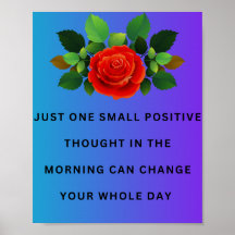 Just one small positive thought in the morning