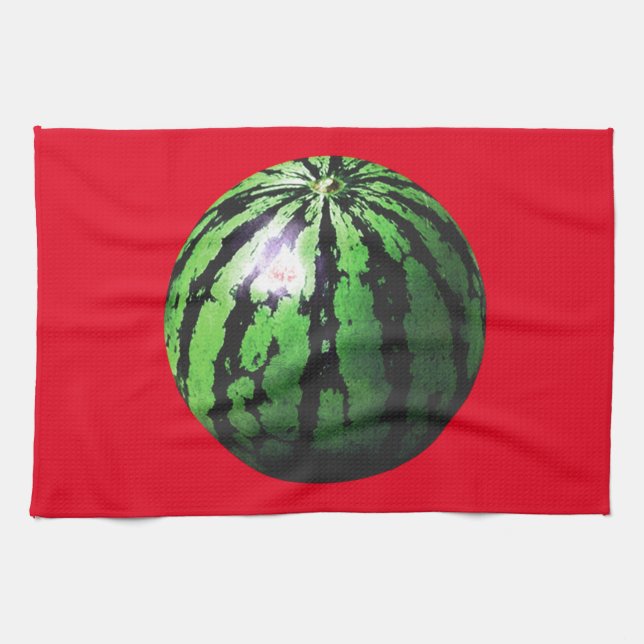 just one watermelon (BGC transparent) Tea Towel (Horizontal)