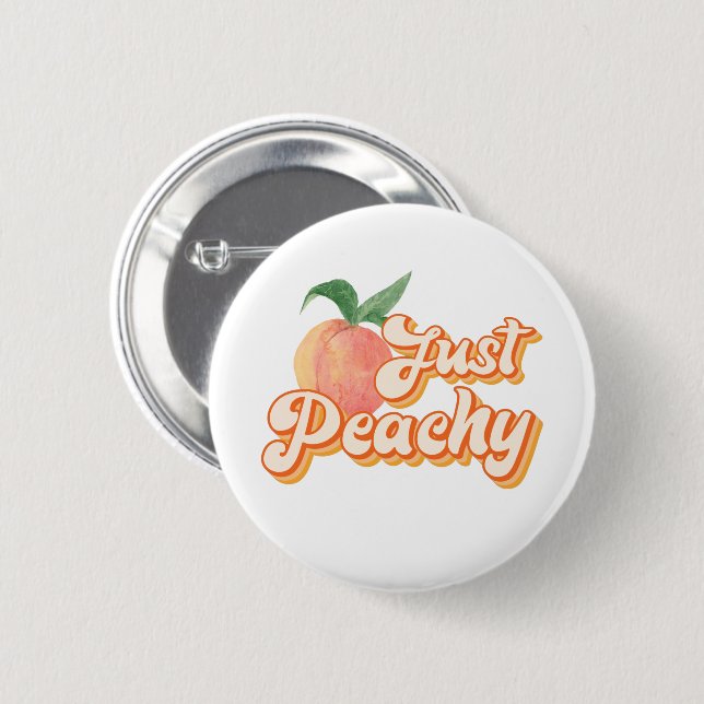Just Peachy 6 Cm Round Badge (Front & Back)