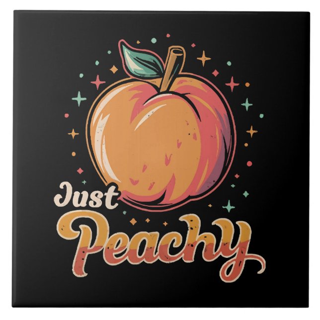 Just peachy! ceramic tile (Front)