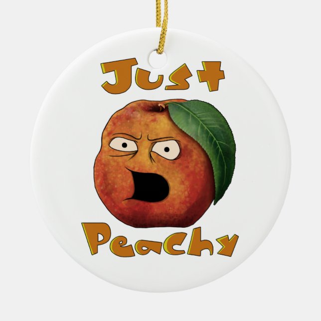 Just Peachy Ceramic Tree Decoration (Front)