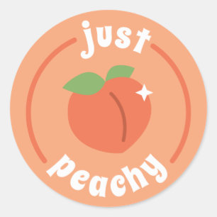 Just Peachy Classic Round Sticker