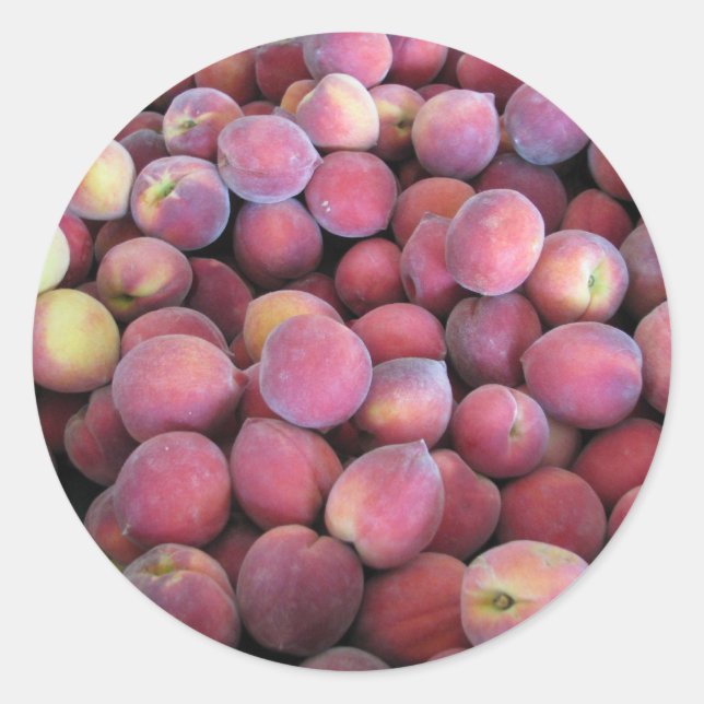 Just Peachy Classic Round Sticker (Front)