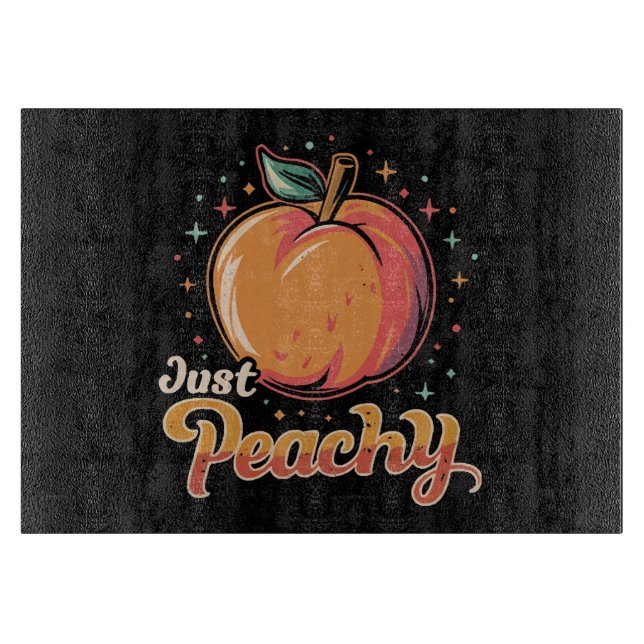 Just peachy! cutting board (Front)