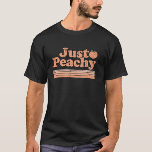 Just Peachy Retro 70s Georgia Peaches Summer Fruit T-Shirt