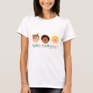 Just Peachy Retro Kid Art Nostalgic Fun Design T-Shirt