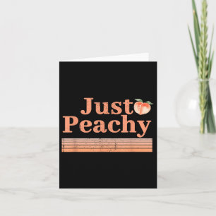 Just Peachy Summer Fruit Retro Graphic Card