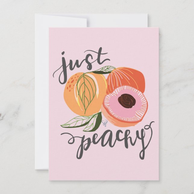 Just Peachy Thank You Card (Front)