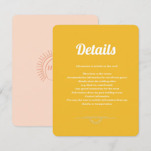Just Peachy Wedding Eclosure Enclosure Card