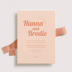 Just Peachy Wedding Invitation