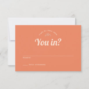 Just Peachy Wedding RSVP Cards
