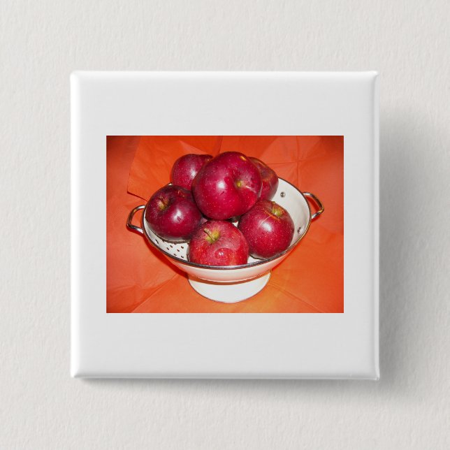 Just Picked Apples 15 Cm Square Badge (Front)