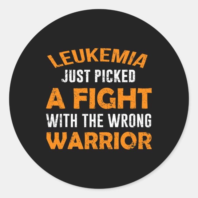 Just Picked The Wrong Warrior  Classic Round Sticker (Front)
