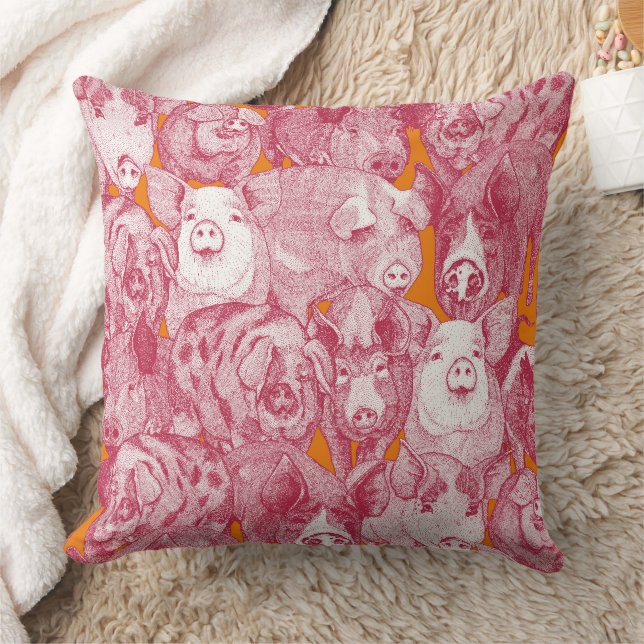 just pigs viva magenta satsuma cushion (Blanket)