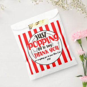 just popping by to say thanks popcorn volunteer favour bag