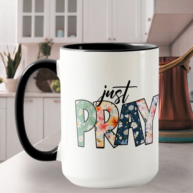 Just Pray Cute Western Floral  Mug (Just Pray Cute Western Floral Mug)