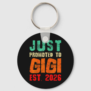 Just Promoted to Gigi Est 2026 Vintage Grandma 26 Key Ring