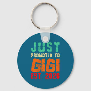 Just promoted to gigi est 2026 vintage grandma 26 key ring