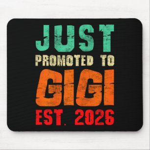 Just promoted to gigi est 2026 vintage grandma 26 mouse pad