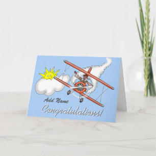 Just Qualified Happy Pilot Card