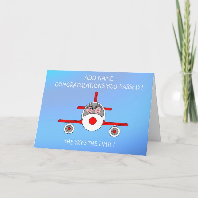 Just qualified pilots license card (Front)