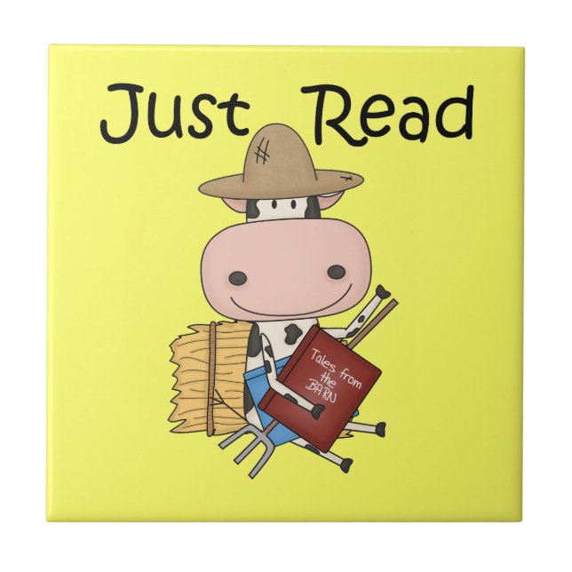 Just Read Ceramic Tile (Front)