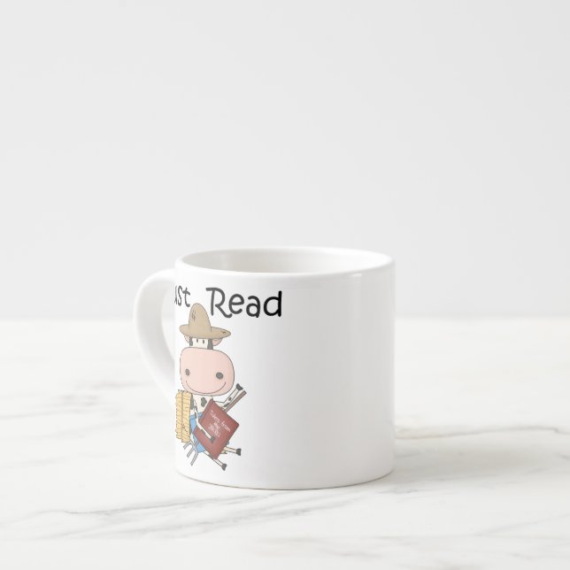 Just Read Espresso Cup (Front Left)