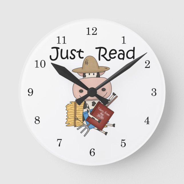 Just Read Round Clock (Front)