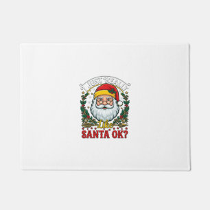 Just Really Like Santa Ok Christmas Claus Holly Wr Doormat