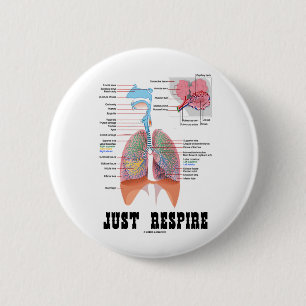 Just Respire 6 Cm Round Badge