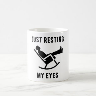 Just Resting Eyes Relaxed Vibe Keepsake Mug, Humou Coffee Mug