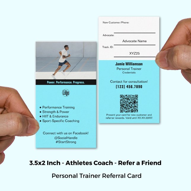 Just Results Turn Loyal Athletes Into Advocates Referral Card (3.5x2 Inch, Just Results Turn Loyal Athletes Into Advocates Referral Card)